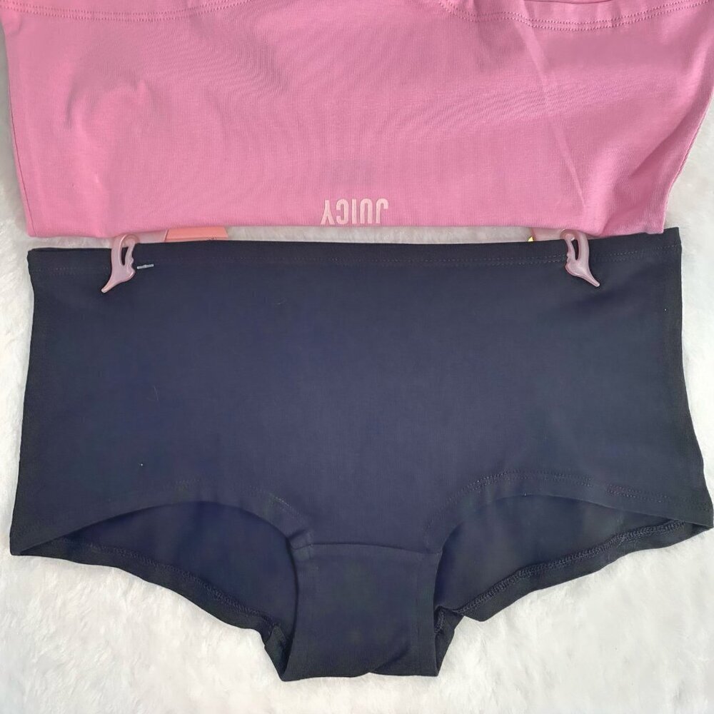 Juicy Couture Black, Pink, Green Hipster Cotton Panty 5 Piece Set Size XL NWT - Picture 7 of 10